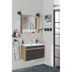 Alfa Banyo Seren-a-ea 80 Cm Seramik Lavabolu Banyo Dolabı Takımı