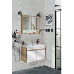 Alfa Banyo Seren-b-ea 80 Cm Seramik Lavabolu Banyo Dolabı Takımı