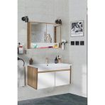 Alfa Banyo Serena Ea 100 Cm, Seramik Lavabolu Banyo Dolabı Seti, Mdf Beyaz