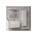 Alfa Banyo Trend Line (80 35) 115 Cm Ayna Dolaplı Boy Dolaplı Lavabolu Mdf Banyo Dolabı Seti-hazır Kurulu- Beyaz
