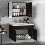 Alfa Banyo Viola Siyah 80 CM Banyo Dolabı Takımı
