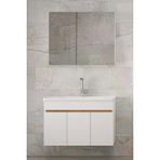 Alfa Banyo Viola3 S-Beyaz 80 Cm Mdf Ayna Dolaplı Banyo Dolabı-Lavabolu Banyo Dolabı-Hazır Kurulu