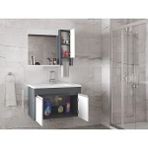 Alfa Banyo Visente-Oa 80 cm Beyaz Banyo Dolabı Takımı