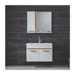 Alfa Banyo Yeni Gold Beyaz 80 cm Banyo Dolabı Takımı