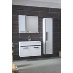 Alfa Banyo Yeni Gold Beyaz Black 115 Cm Boy Dolaplı Banyo Takımı