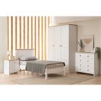 Alfa Country Batı Çocuk ve Genç Odası 90X200 Soft Beyaz Karyola - 90 x 200 cm