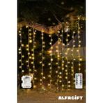 Alfa Gift ALFAGİFT 200 Ledli Küçük Ampul Şeklinde Uzaktan Kumandalı Dekoratif LED Işık 2x2 mt Su Geçirmez - Beyaz - 2 x 2 m