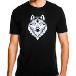 Alfa Giyim Alfa Kurt Bozkurt Baskılı Tişört - 2XL - Siyah
