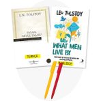 Alfa Kalem + Insan Neyle Yaşar? + What Men Live By 2 Kitap (Tolstoy)-Türkçe-Ingilizce-Kitap- Destek