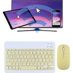 Alfa MEC Apple iPad Air 11 2024 Uyumlu Sarı Kablosuz Bluetooth Klavye-Mouse
