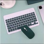 Alfa MEC Apple iPad Air 11 2024 Uyumlu Yeşil Kablosuz Bluetooth Klavye-Mouse