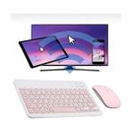 Alfa MEC Kablosuz Bluetooth Klavye+Mouse Set 9.7" 2018 Uyumlu Ev - Ofis Kullanımı için - Pembe