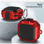 Alfa MEC Samsung Galaxy Buds 2 Pro Uyumlu Kılıf Antishock Darbe Korumalı Tank Kılıf - Kırmızı