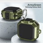 Alfa MEC Samsung Galaxy Buds 2 Uyumlu Kılıf Antishock Darbe Korumalı Tank Kılıf - Haki