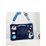 Alfa MEC Samsung Galaxy Tab A9 Plus 11 Inç X210 X215 X216 Uyumlu Astronot Kılıf Eğlenceli Koruma - Lacivert