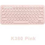 Alfa MEC Tüm Cihazlara K380 Taşınabilir Ulta-Ince Kablosuz Bluetooth Türkçe Q Klavye - Pembe