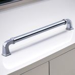 Alfa Metal Gümüş Krom Renk Kulp 224 Mm Mobilya Çekmece Mutfak Dolabı Dolap Kapak Kulpları Kulb Kulpu