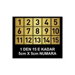 ALFA REKLAM AJANSI DOLAP NUMARASI MASA NUMARASI DAİRE KAPI NUMARASI METAL LEVHA 1 DEN 15 E KADAR