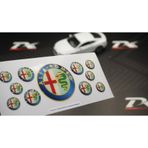Alfa Romeo Logo 3M 3D Damla Silikon Torpido Bagaj Çamurluk Logo A