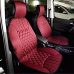 Alfa Romeo Stelvio Lüx Oto Koltuk Minderi Ön 2'li Set Elegance Serisi BORDO SİYAH