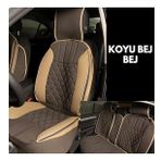 Alfa Romeo Stelvio Lüx Oto Koltuk Minderi Ön Arka 5'li Set ELEGANCE Serisi KOYU BEJ
