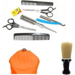 Alfa Set18 6Lı Berber Seti + Ense Fırçası + Penuar