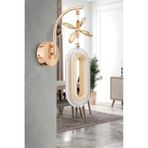 Alfa Tekli Gold Kristal Taşlı Aplik 3 Renk Modu Gold
