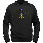 Alfa Tshirt Adige Kafkas Siyah Kapşonlu Erkek Sweatshirt