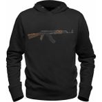 Alfa Tshirt Csgo Ak-47 Siyah Kapşonlu Erkek Sweatshirt