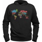 Alfa Tshirt Dünya Haritası Siyah Erkek Sweatshirt
