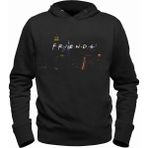 Alfa Tshirt Friends Kapşonlu Siyah Erkek Sweatshirt