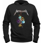 Alfa Tshirt Metallica Kapşonlu Siyah Erkek Sweatshirt