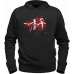 Alfa Tshirt Pulp Fiction Siyah Kapşonlu Erkek Sweatshirt