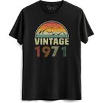 Alfa Tshirt Vintage 1971 Eskitme Siyah Erkek T-shirt