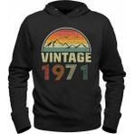 Alfa Tshirt Vintage 1971 Eskitme Uzun Kollu Siyah Erkek T-shirt