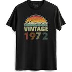 Alfa Tshirt Vintage 1972 Eskitme Siyah Erkek T-shirt