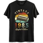 Alfa Tshirt Vintage 1985 Limeted Edition Uzun Kollu Siyah Erkek T-shirt