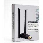 Alfa USB Wifi Adaptör 300MBPS Çift Antenli Yüksek Çekim Gücü – Windows Uyumlu