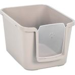 Alfa Xxl Ultra Lüx Yarı Kapalı Kedi Tuvaleti 64 x 49 x 40 cm - Krem
