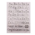 Alfabe Harfler Rakamlar Kart Yapımı Dekorasyon ve Kendin Yap Scrapbooking için Temizle Pullar
