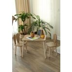 AlfaCountry Mobilya Montessori Çocuk Masası 1 Masa & 2 Bunny Sandalye