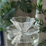 Alfafe Home Lorenta 2’li Cam Sunum Seti – 24 cm Kase ve 32 cm Tabak | Meyvelik, Salata ve Pasta Sunumluk - Beyaz