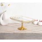 Alfafe Home Paşabahçe Timeless Metal Ayaklı Yaldızlı Baton Sunumluk Yılbaşı Özel - Gold
