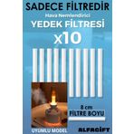 ALFAGİFT 8 cm Hava Nemlendirici Yedek Filtre 10 Adet- Pamuklu Çubuk Buhar Süngeri