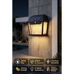 ALFAGİFT Solar Sensörlü Duvar Lambası Güneş Enerjili LED Bahçe Aydınlatma IP67 Dış Mekân
