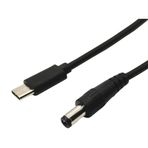 Alfais 4213 5.5x2.5 mm Type-C to DC 12V PD Adaptör Çevirici Power Şarj Kablosu