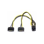 Alfais 4327 2x Sata To 8 Pin (6+2 ) Pci-E Express Güç Molex Güç Kablosu