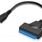 Alfais 4393 Type C 3.1 Usb To 2.5 3.5 İnç Sata Ssd Hdd Siyah Hard Disk Dvd Kablosu