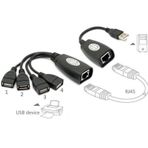 Alfais 4406 50 mt 4 Port Cat RJ45 USB Hub Ek Uzatma Extender