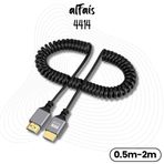 Alfais 4414 0.5-2 m HDMI Spiral Yaylı Uzayabilen Fullhd 4K 60Hz UHD Kablo